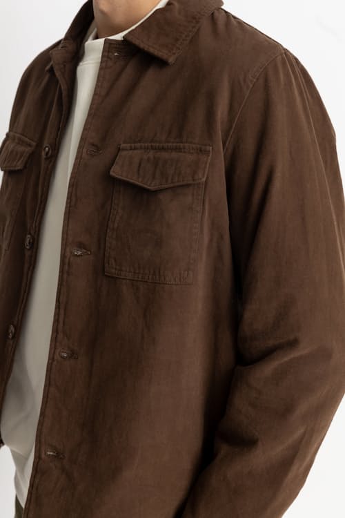 on model image of Insulated Overshirt