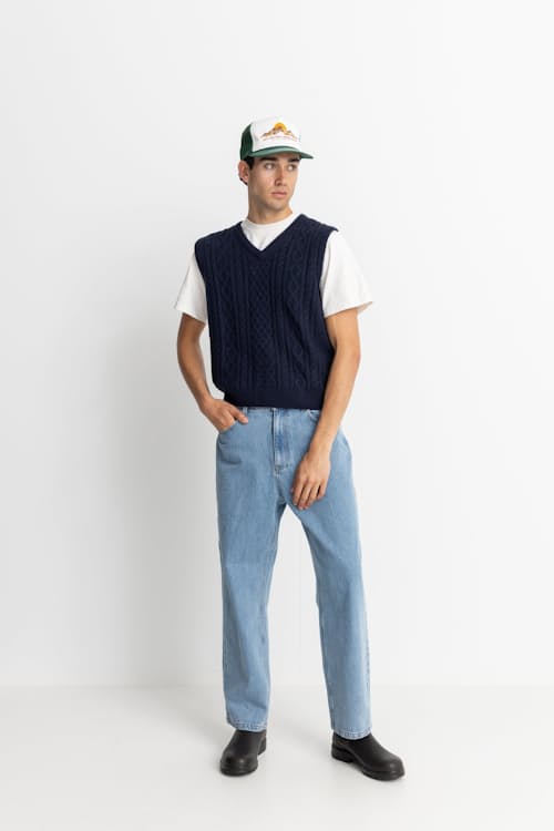 on model image of Mohair Knit Vest