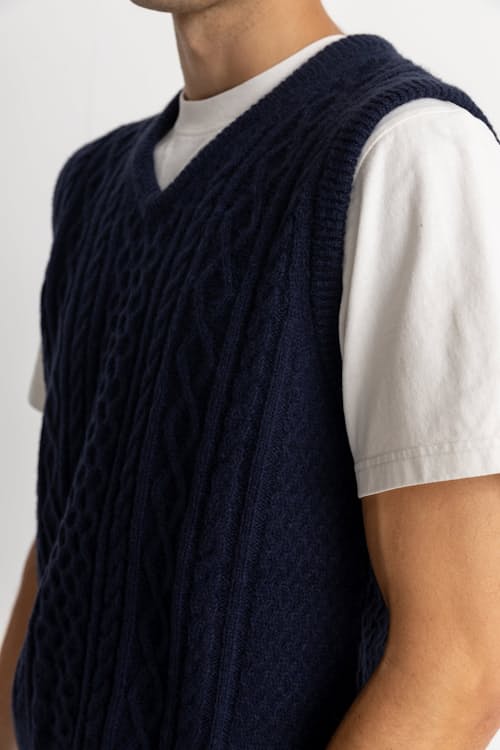 on model image of Mohair Knit Vest