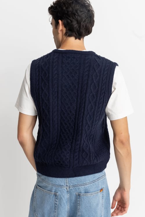 on model image of Mohair Knit Vest