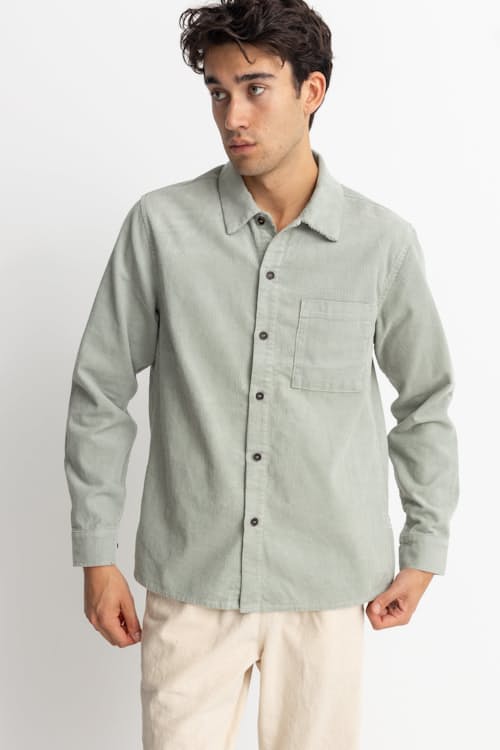 on model image of Retro Corduroy Shirt