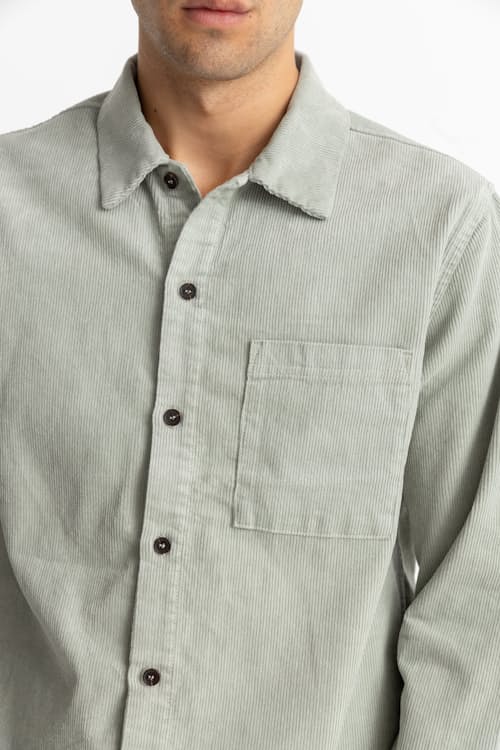 on model image of Retro Corduroy Shirt