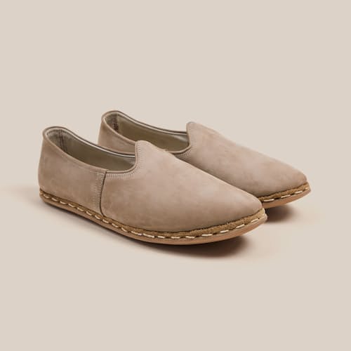 laydown image of Sabah Leather Slip On Shoe