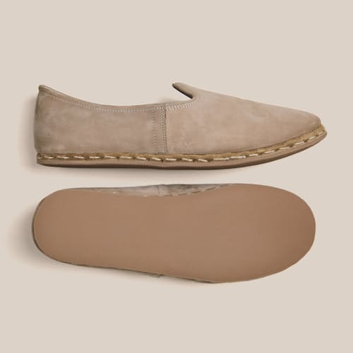 laydown image of Sabah Leather Slip On Shoe