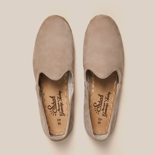 laydown image of Sabah Leather Slip On Shoe