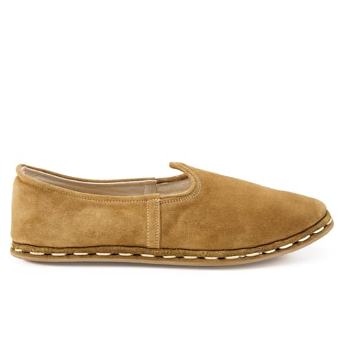 laydown image of Suede Slip On Shoe