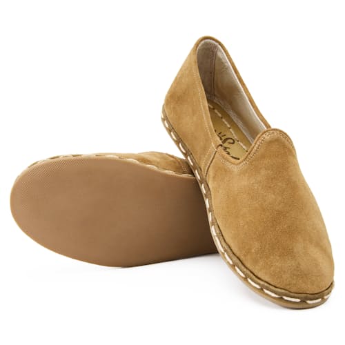 laydown image of Suede Slip On Shoe