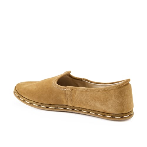 laydown image of Suede Slip On Shoe