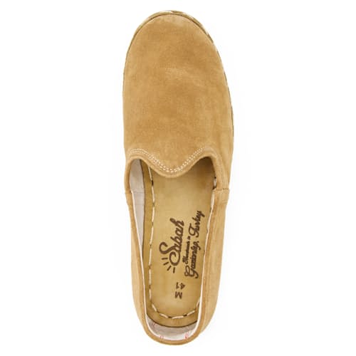 laydown image of Suede Slip On Shoe