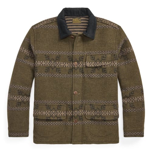 laydown image of Jacquard Double Face Martin Jacket