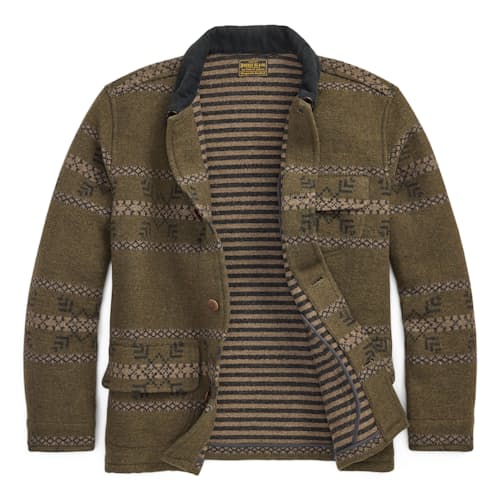 laydown image of Jacquard Double Face Martin Jacket