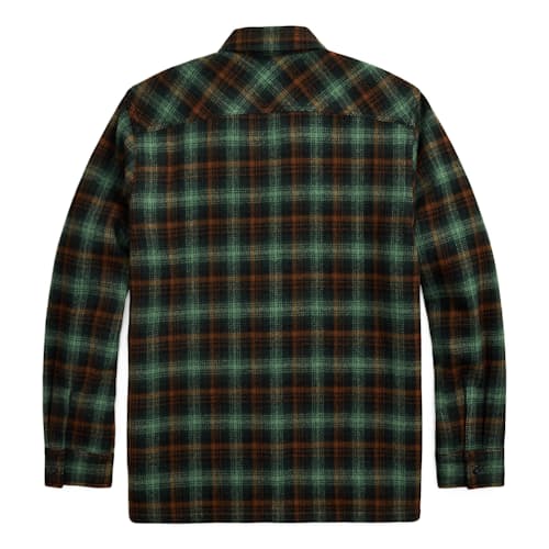laydown image of Plaid Mason Overshirt