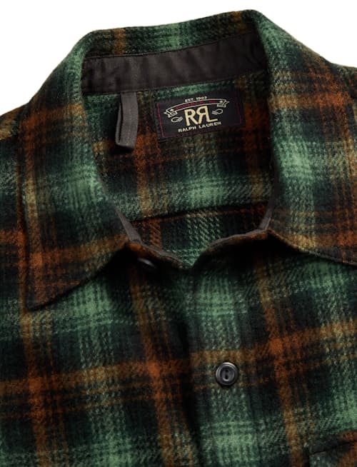 laydown detail image of Plaid Mason Overshirt