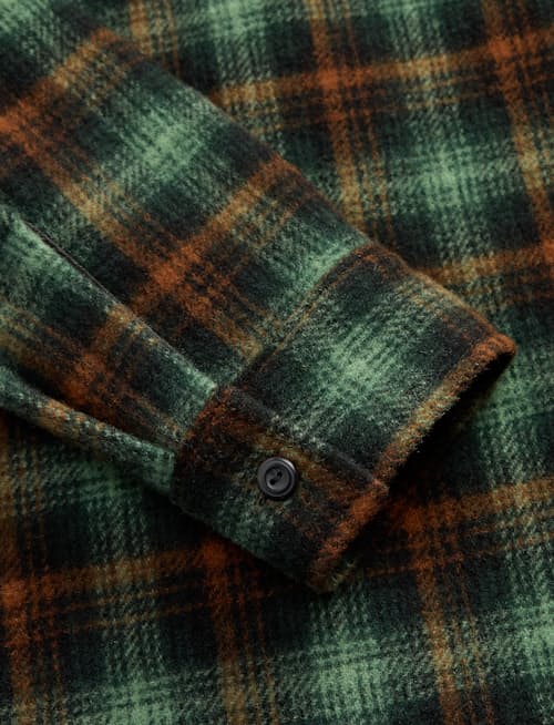 laydown detail image of Plaid Mason Overshirt
