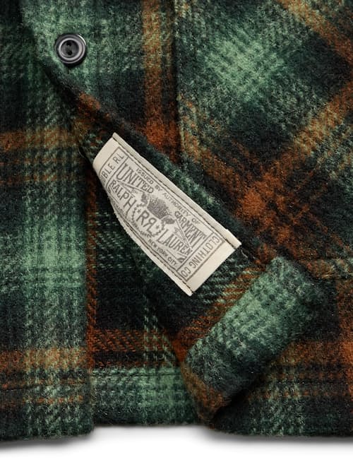 laydown detail image of Plaid Mason Overshirt