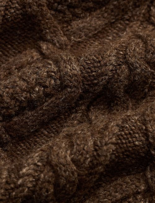 laydown detail image of Cableknit Shawl Cardigan Sweater
