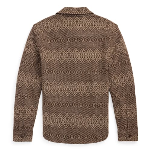 laydown image of Jacquard Camp Sweater Shirt