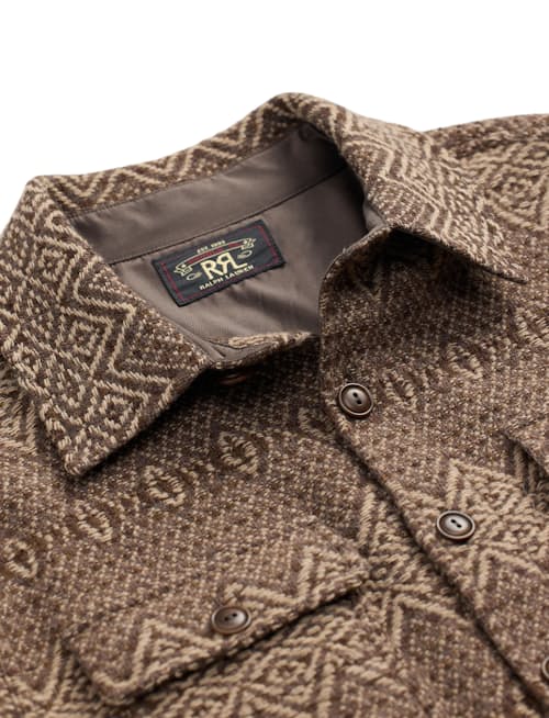 laydown detail image of Jacquard Camp Sweater Shirt