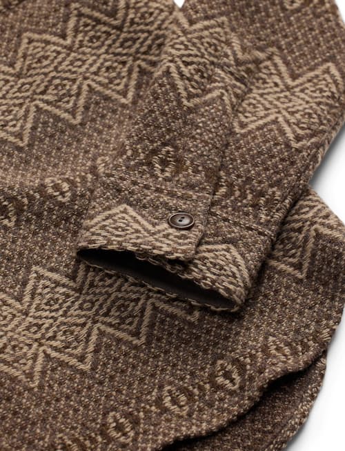 laydown detail image of Jacquard Camp Sweater Shirt
