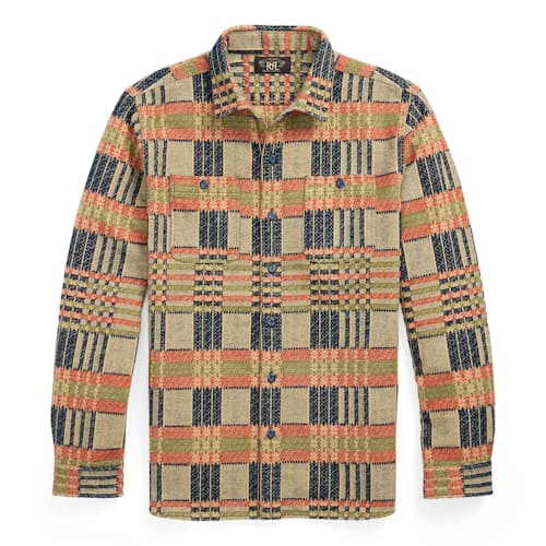 laydown image of Jacquard Farrell Workshirt