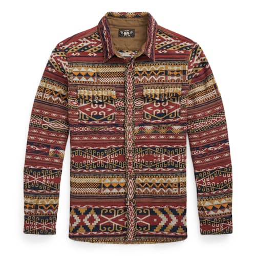 laydown image of Jacquard Patchwork Lighthouse CPO Workshirt