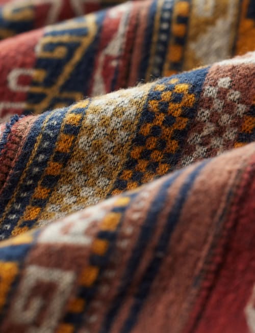 laydown detail image of Jacquard Patchwork Lighthouse CPO Workshirt