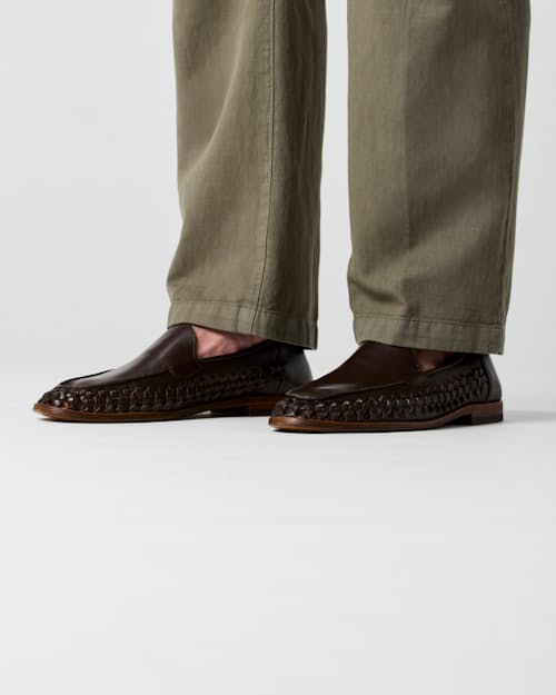 on model image of Samaflex Woven Venetian Loafer