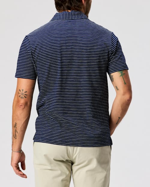 on model image of Stripe Polo