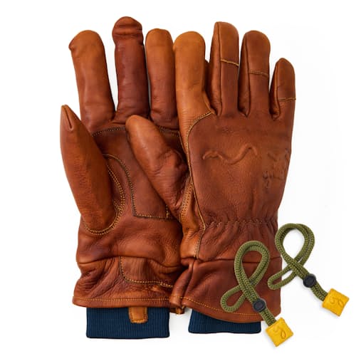 laydown image of 4 Season Glove with Wrist Leash