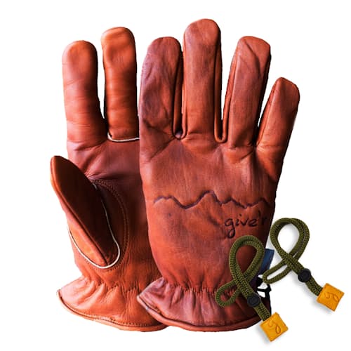 laydown image of Classic Gloves with Wrist Leash