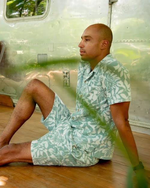 lifestyle image of Cabana Towel Terry Surf Shirt