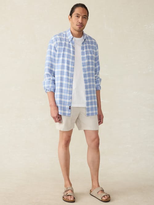 on model image of Breeze Long Sleeve Shirt
