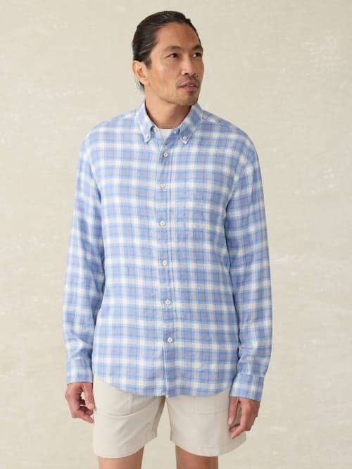 on model image of Breeze Long Sleeve Shirt