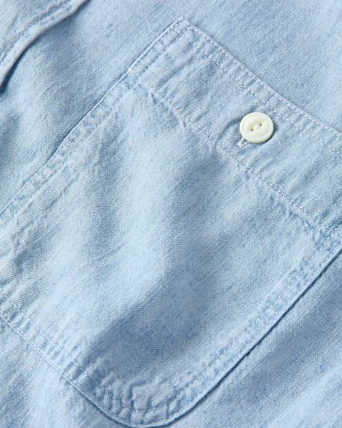 laydown detail image of Tried and True Short Sleeve Chambray Shirt