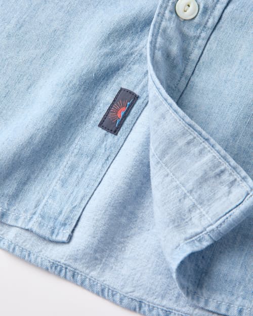 laydown detail image of Tried and True Short Sleeve Chambray Shirt