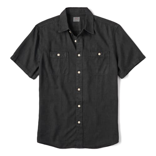 laydown image of Tried and True Short Sleeve Chambray Shirt