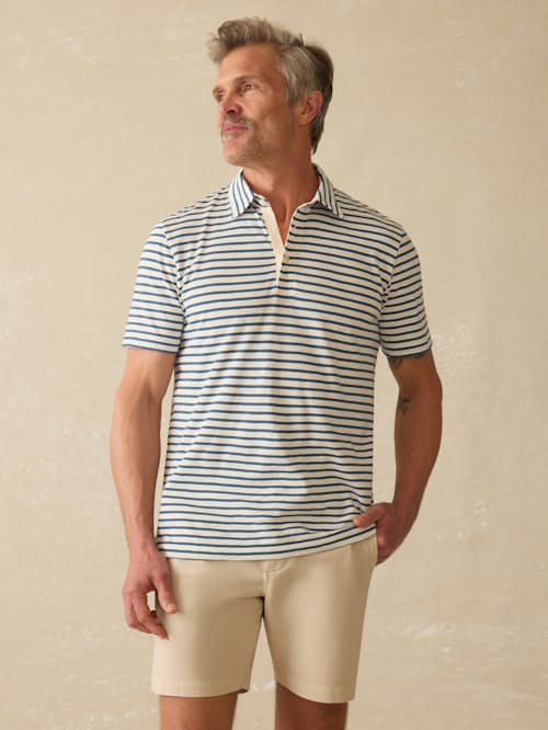 on model image of Sunwashed Polo