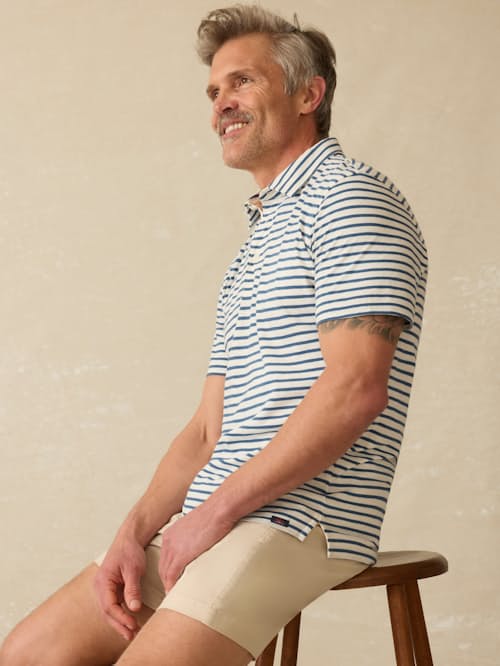 on model image of Sunwashed Polo