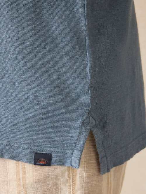 on model image of Linen Polo