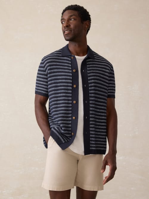 on model image of Sweater Shirt
