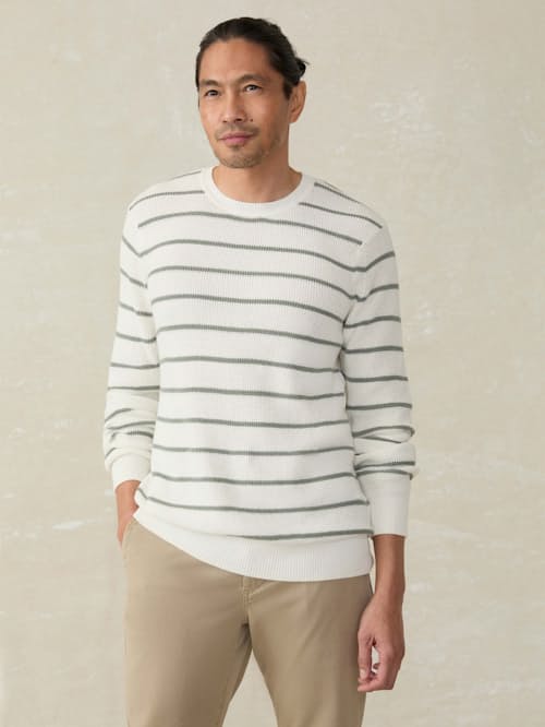 on model image of Sunwashed Crewneck Sweater