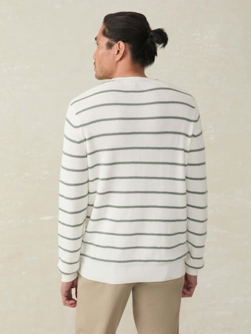 on model image of Sunwashed Crewneck Sweater