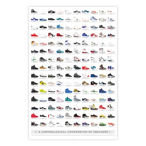 laydown image of A Chronological Compendium of Sneakers