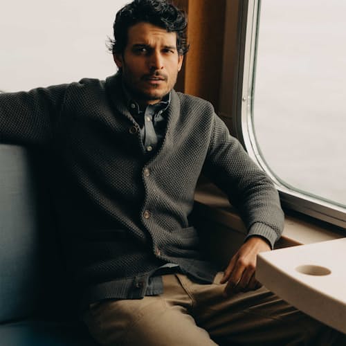 lifestyle image of The Crawford Sweater