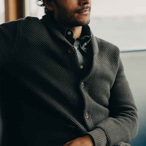 lifestyle image of The Crawford Sweater