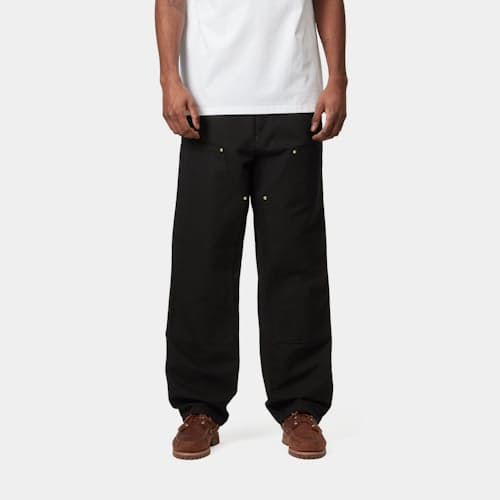 on model image of Double Knee Canvas Pant