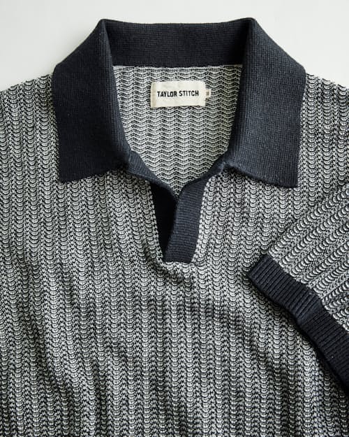 laydown detail image of The Valencia Sweater Polo