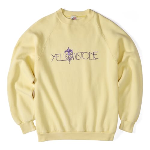 laydown image of Vintage 1990s Yellowstone Crewneck Sweatshirt