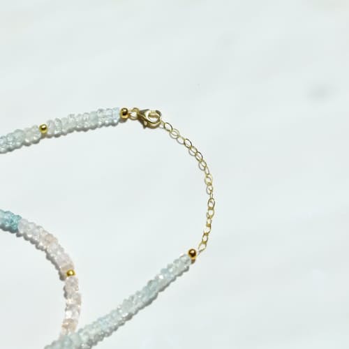 lifestyle image of Women's Aquamarine Moon Cycle Necklace