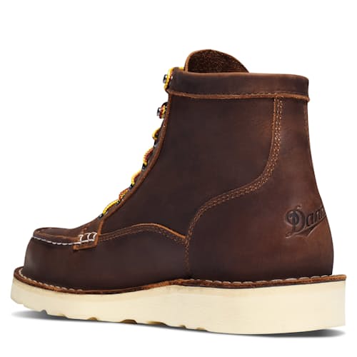 laydown image of Bull Run Moc Toe 6" Brown